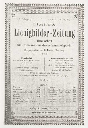 II. Jahrgang. No. 7 (Lfd. No. 19). (Hamburg, 1. Juli 1897.)