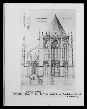 Troyes, Aufriss der Kirche Saint-Urbain