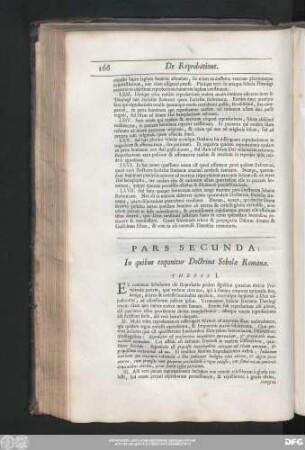 Pars Secunda : In quibus exponitur Doctrina Scholae Romanae.
