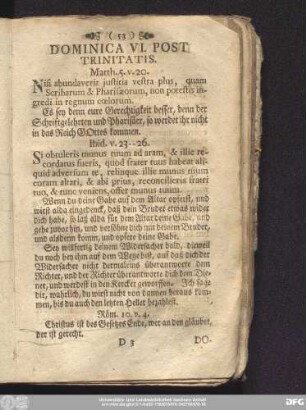 Dominica VI. Post Trinitatis.
