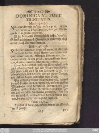 Dominica VI. Post Trinitatis.