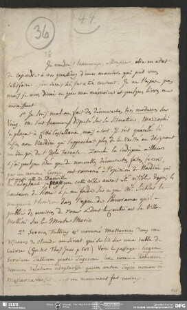 Eigenh. Brief von Guillaume Favre an August Wilhelm von Schlegel, La Grange, 10.08.1816