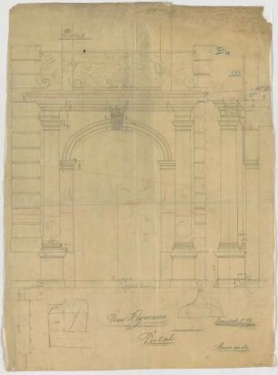 Thiersch, August ; München, Leopoldstr.; Wohnhaus Haymann - Detail