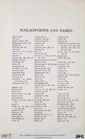 Schlagwörter und Namen