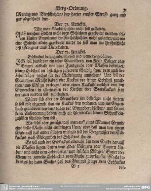 Der 72. Artickel. Erbkuckus belangende/wieviel und weme die gebühren.