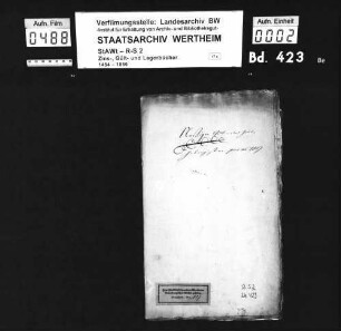 Nassiger Gült- und Zins Heberegister pro anno 1807