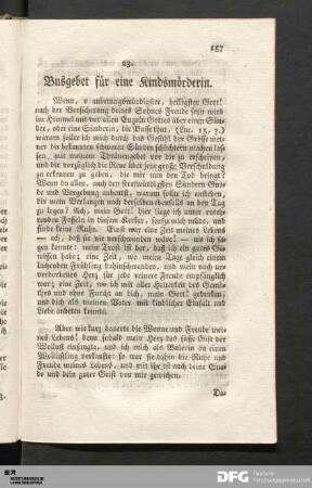 23. Busgebet für eine Kindsmörderin.