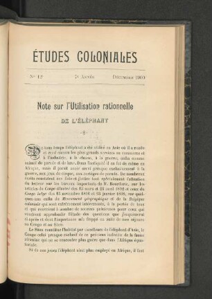 Note sur l'Utilisation rationelle.