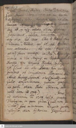 Lebenslauf von Johann Brand. Müller.