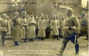 Wilhelm II. im Hauptquartier des Kronprinzen in Mouzon
