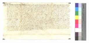 Bürgermeister und Rat der Stadt Gmünd verkaufen an Mutter und Schwestern im Seelhaus zu Gmünd 4 Gulden jährlichen Zins um 100 Gulden.