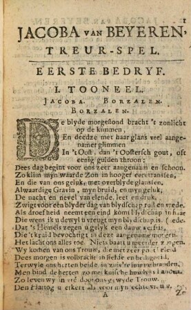 Jacoba Van Beyeren : Erfgravin van Holland ; Treurspel