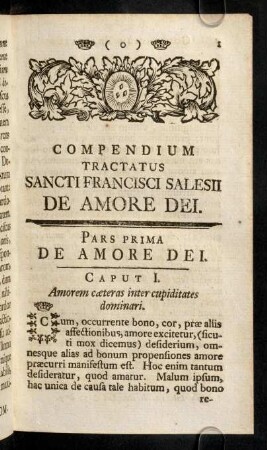 1-172, Pars Prima De Amore Dei