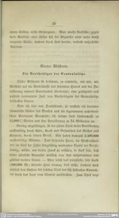 Vierter Abschnitt. Die Vertheidiger der Centralplätze
