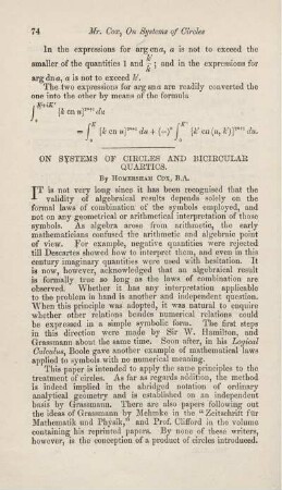 On systems of circles and bicircular quadrics.