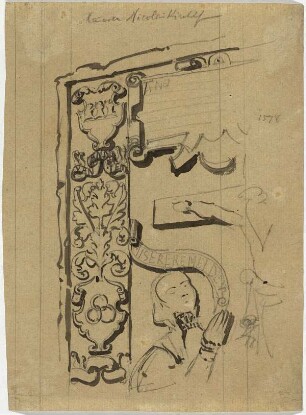 Grabstein vom Nikolaikirchhof zu Hannover, Ornament vom Grabstein