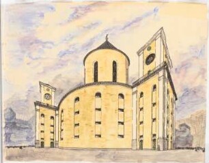Kirche: Perspektivische Ansicht einer Kirche
