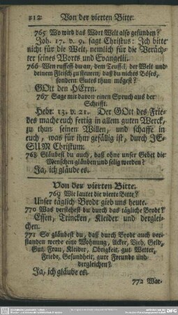 Von der vierten Bitte