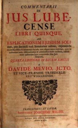 Commentarii in Ius Lubecense