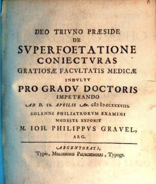 De superfoetatione coniecturas