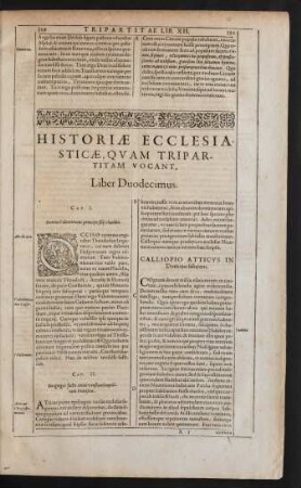 Historiae Ecclesiasticae Quam Tripartitam Vocant, Liber Duodecimus.