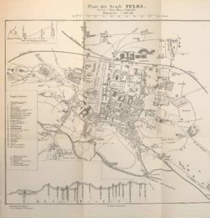 Plan der Stadt Fulda.