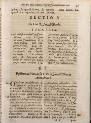 Sectio V. De Objecto Jurisdictionis.