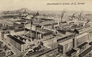 Postkartenalbum mit Motiven von Durlach. "Maschinenfabrik Gritzner A & G Durlach"