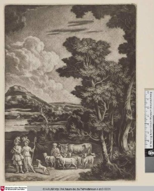 [Landschaft mit Hirten und Vieh; Berger jouant de laflute]