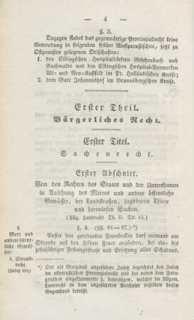 Erster Theil. Bürgerliches Recht
