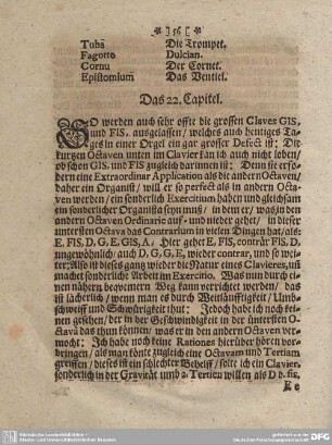 Das 22. Capitel.