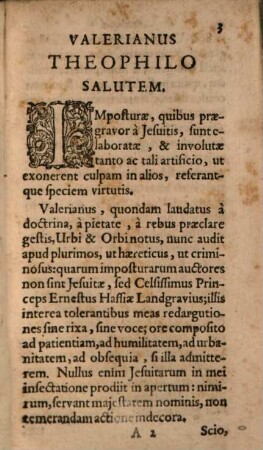 Apologia Valeriani Magni, Capuccini Contra Imposturas Jesuitarum Ad majorem Gloriam Dei : cui accessere ejusdem Epistolæ IV.
