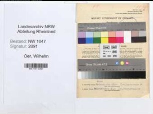 Entnazifizierung Wilhelm Oer , geb. 22.02.1896 (Maurer)