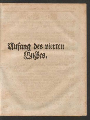 Anfang des vierten Buches.