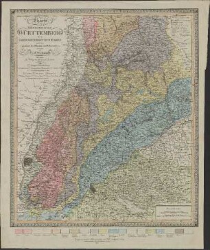 Charte von dem Königreiche Württemberg dem Grossherzogthum Baden und den Laendern der Fürsten von Hohenzollern
