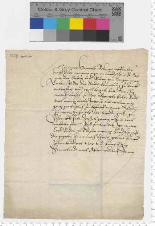 Johannes Heinecke quittiert Conradus Rude den Empfang von 30 Mark lübisch als Benefizium für Heineckes Studien.