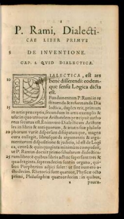 Petri Rami, Dialecticae Liber Primus De Inventione.