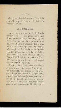 Une grande joie