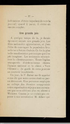Une grande joie