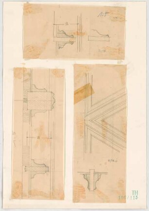 Fischer, Theodor; Gauting / Starnberg (Bayern); Ev. Christuskirche - Schnitte, Details