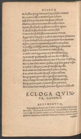Ecloga Quinta, Daphnis.