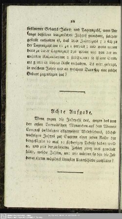 Achte Aufgabe