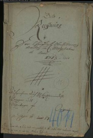 Geld-Rechnung der Oberkellnerei Arnsberg