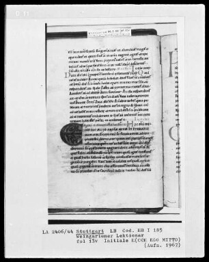 Voll-Lektionar — Initiale E(CCE EGO MITTO), Folio 5verso