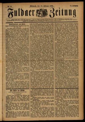 Ausgabe vom Mittwoch, den 10. Februar 1892.