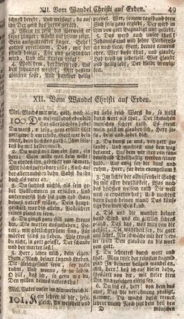 XII. Vom Wandel Christi auf Erden.