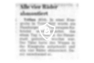 Alle vier Räder abmontiert