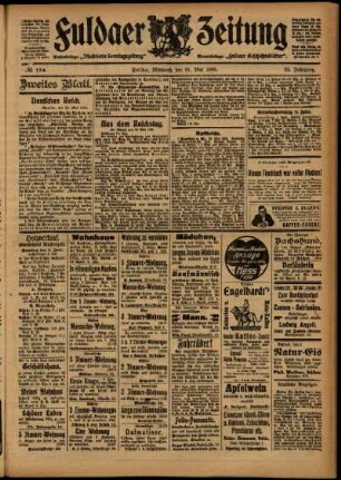 Zweite Ausgabe vom Mittwoch, den 31. Mai 1905.