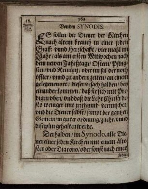 IX. Hauptstück. Von den Synodis