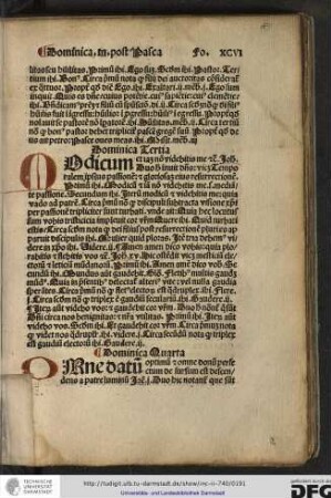 Modicum et iam nos... Johannis. Duo hic innuit dominus videlicet temporalem ipsius passionem et gloriosam eius resurrectionem.